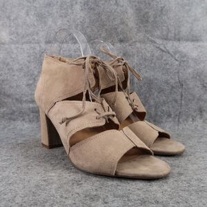 Franco Sarto Shoes Womens 8 Sandal Bootie Fashion Leather Gazella Lace Up Cutout